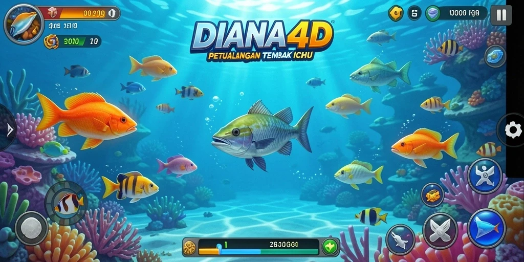 Gameplay menegangkan saat berburu ikan di DIANA4D.