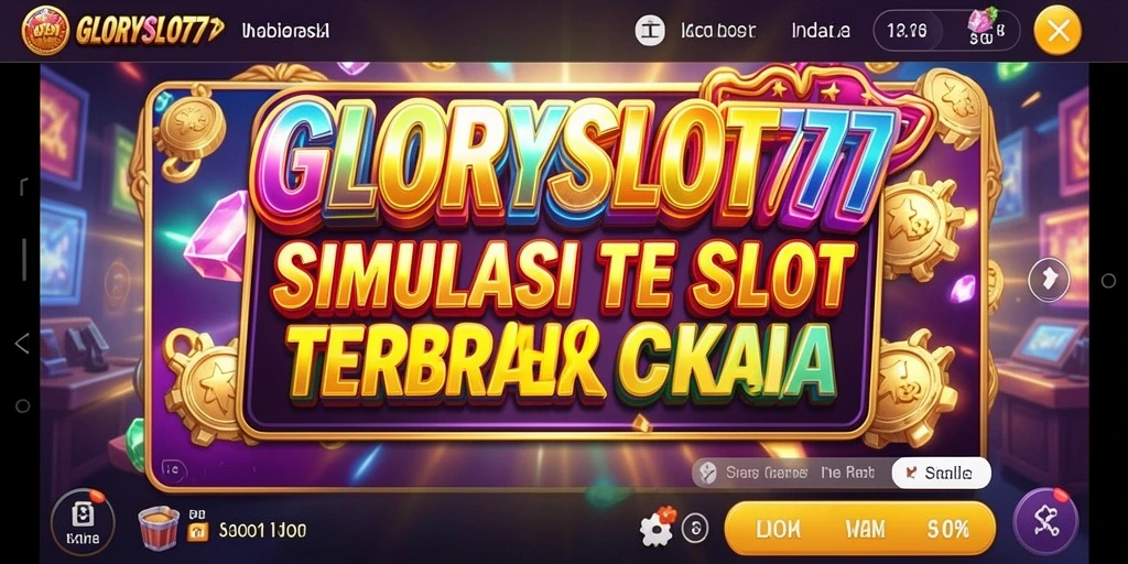 Screenshot gameplay GLORYSLOT777 dengan mesin slot menarik.