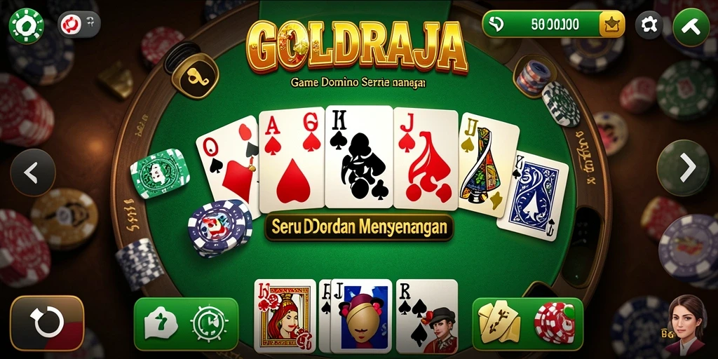 Gameplay seru dari GOLDRAJA dalam permainan Domino.