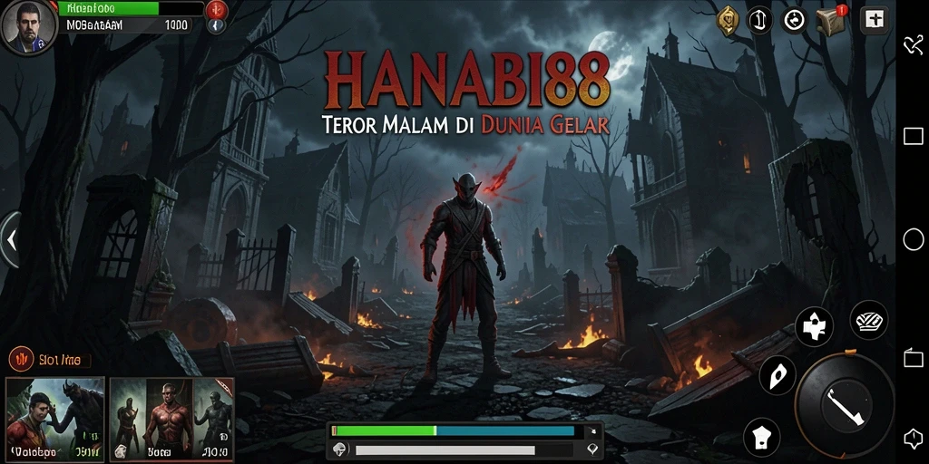 Tampilan gameplay HANABI88 yang menegangkan dengan suasana Horror yang kental.