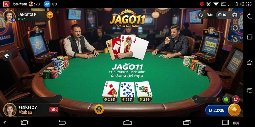 Tampilan menarik dari gameplay JAGO11 yang menantang pemain dalam poker.