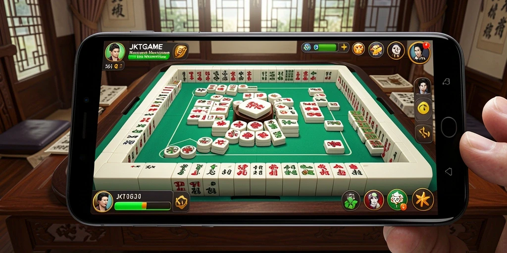 Gameplay seru JKTGAME dengan ubin Mahjong menanti Anda.