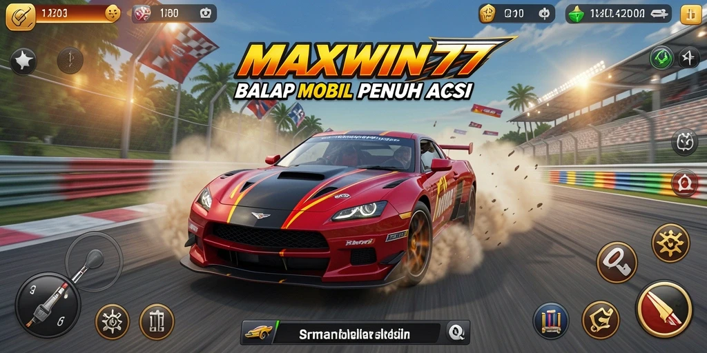 Gameplay balap mobil yang seru dan mendebarkan di MAXWIN77.