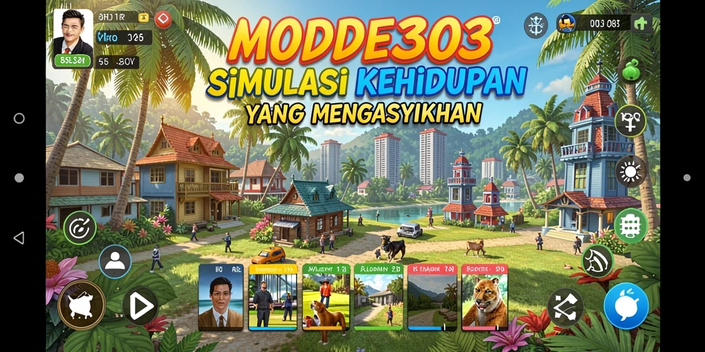 Tangkapan layar gameplay MODE303 menampilkan simulasi yang menarik dan interaktif.