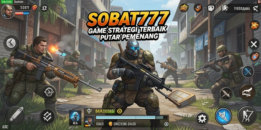 Tampilan karakter dan arena pertarungan dalam SOBAT777.