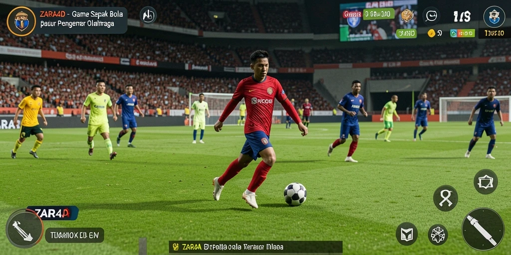 Tampilan gameplay menarik dari ZARA4D dengan aksi sepak bola yang seru.